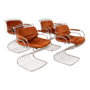 4 chaises Gastone Rinaldi pour Rima, Italie
