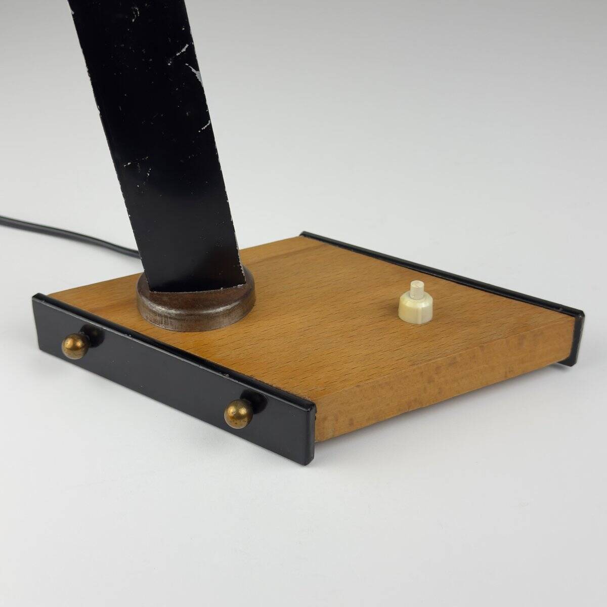 Vintage metal desk lamp attributed to Oscar Torlasco, Italy, 1950s.