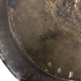 Plateau asiatique ( Laos ou Chine ) en bronze doré. Diamètre : 52,5 cm
