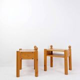 20th-Century Swedish Nightstands in Solid Pine, Set of 2