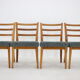 Ensemble des années 1960 de 4 chaises de salle à manger en chêne, Tchécoslovaquie