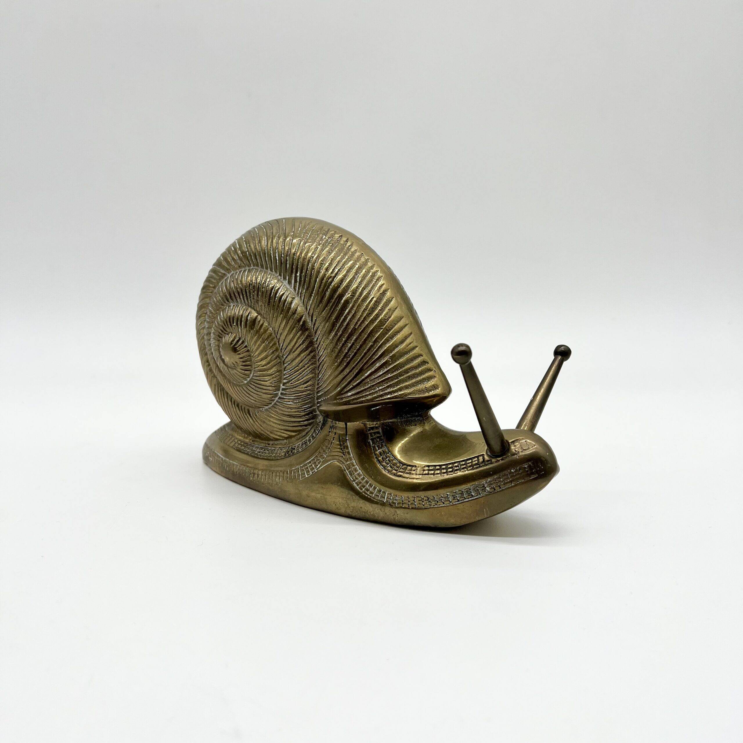 "XXL" brass snail – Germany, 1970s
