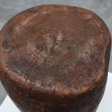 Rare Rustic wabi sabi style vase in solid wood, France 1800s