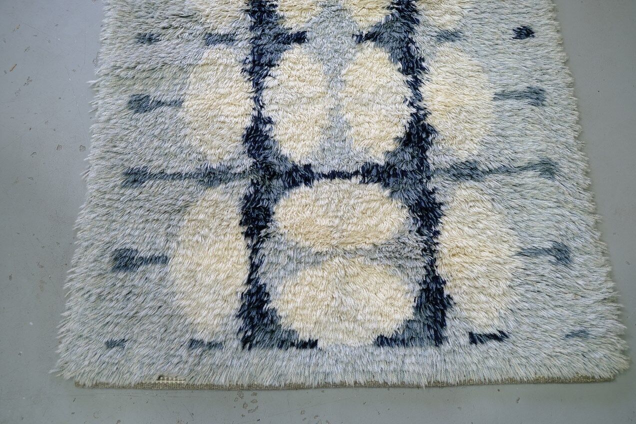 Tapis Rya scandinave fait à la main, années 1960, 152x105 cm