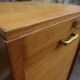 Vintage 1960s storage cabinet with curtains