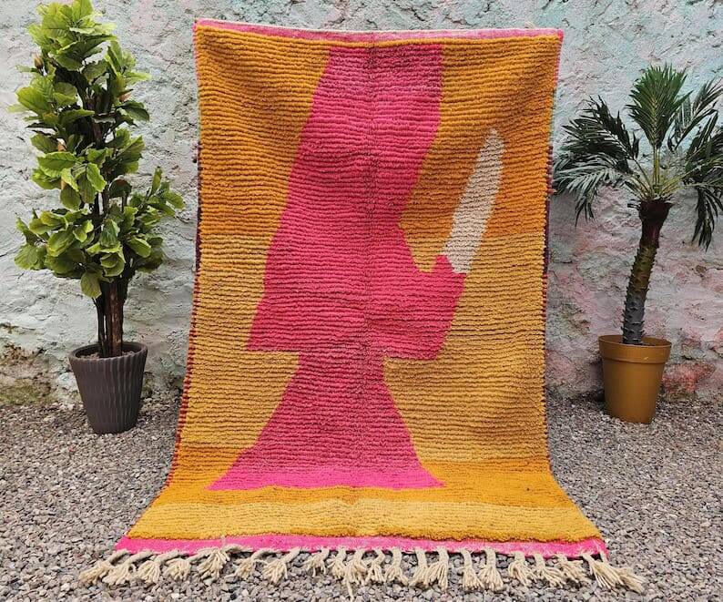 Tapis beni ouraine artisanale fait main taille 150 x 250 cm