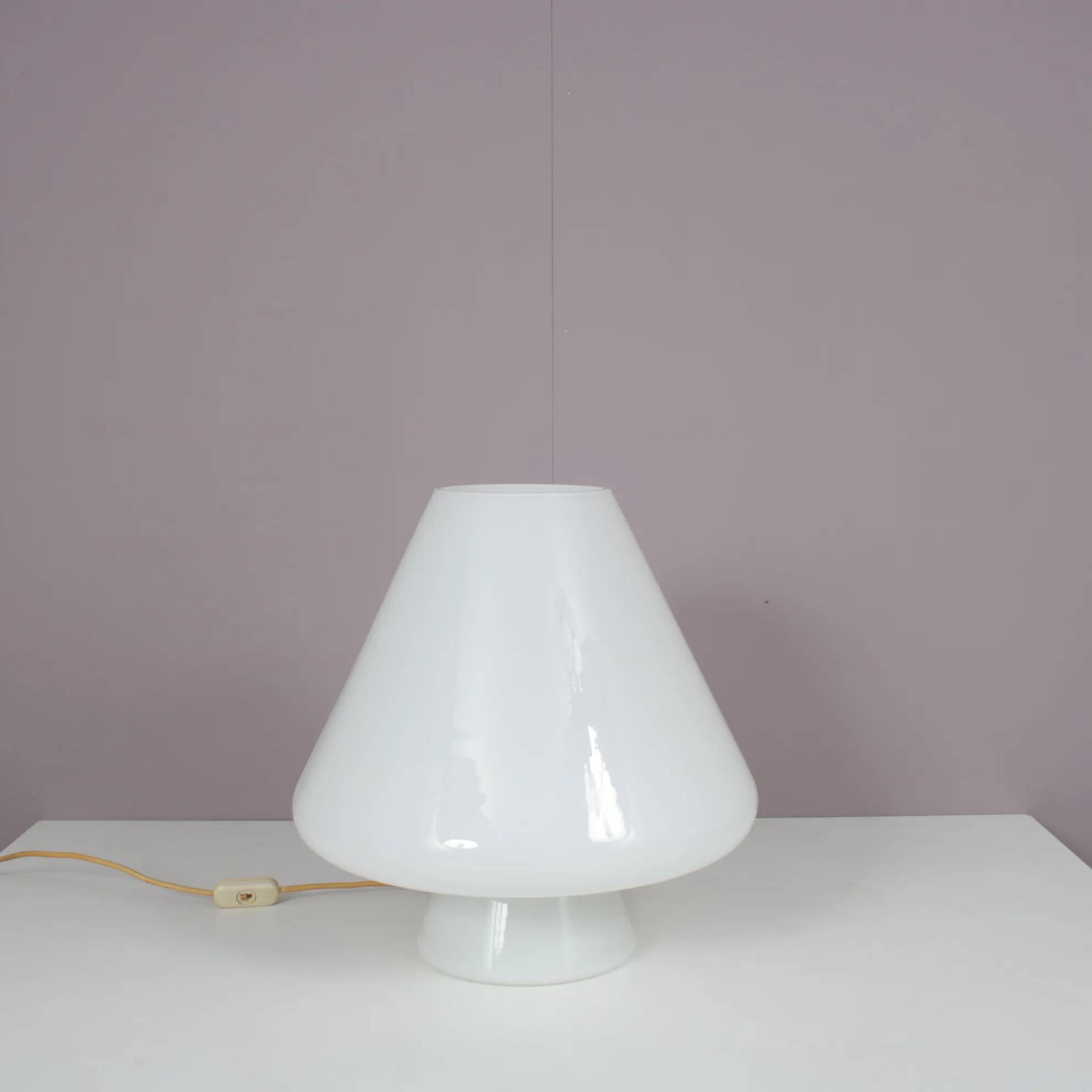 1970s Murano glass table lamp by Venini, Italy