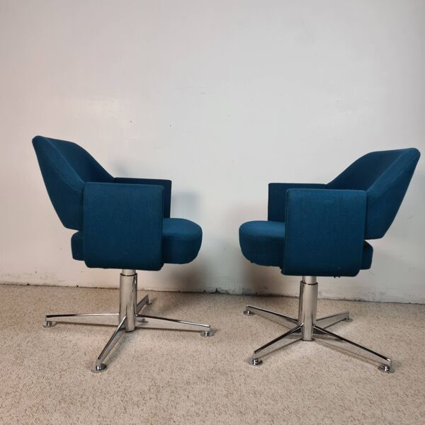 Paire de fauteuils designer Pierre Gautier Delaye