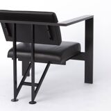Karl Friedrich Förster Leather Armchair – German Bauhaus Design, 1970s - 2x