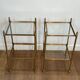 Pair of brass side tables attributed to Maison Jansen