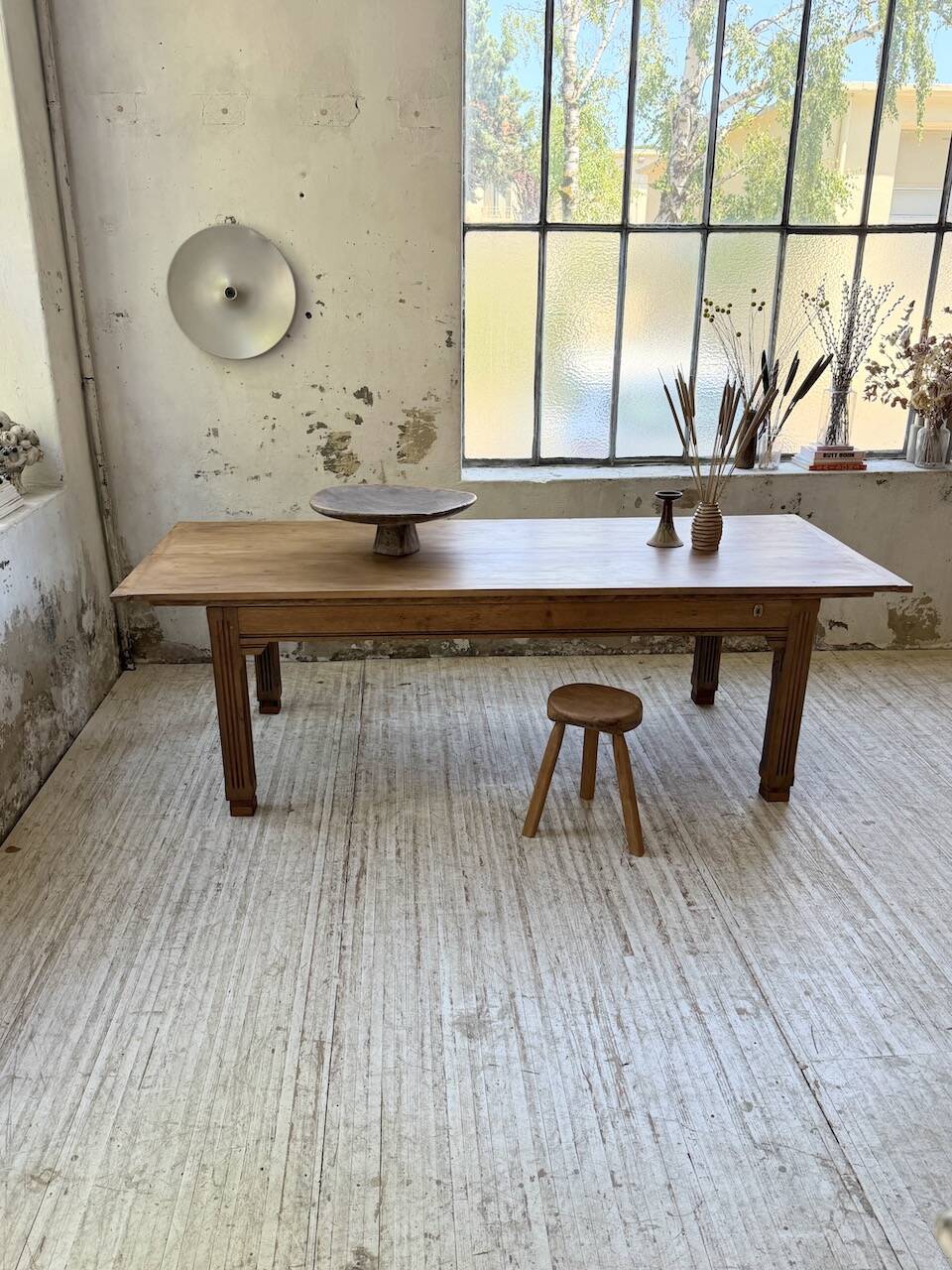 Country farmhouse table in solid beech and oak 2.5m XL
