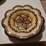 Basket, dish in Quimper earthenware signed HB