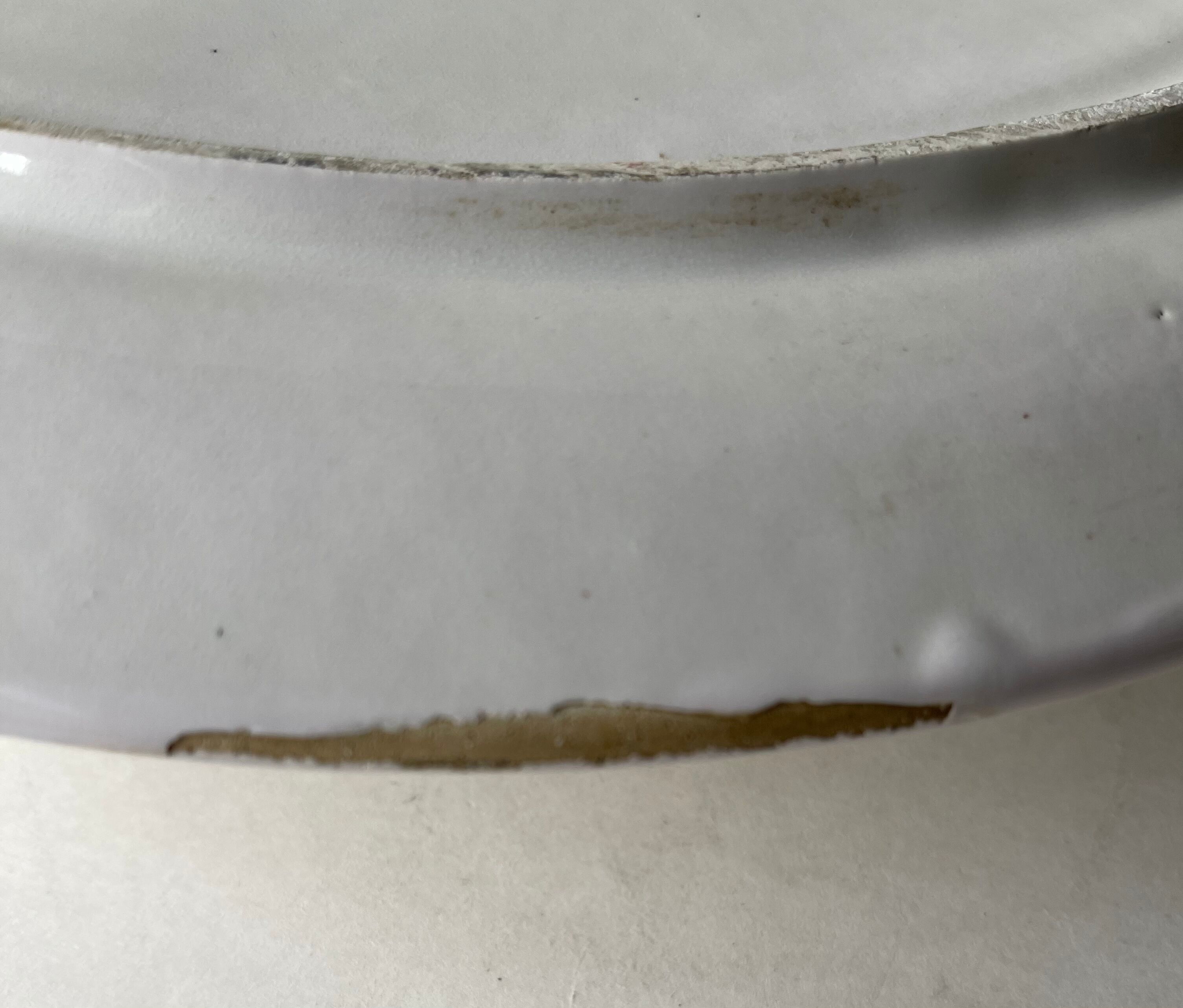 Vintage seafood barbotine dish