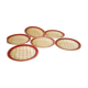6 assiettes a dessert porcelaine opaque de gien modele michel art deco