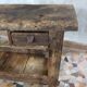 Ancient wooden workbench