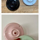 Vintage globe wall lamp in white Clichy glass