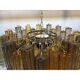 Amber and fume’ “tronchi” murano glass chandelier d60 by simoeng