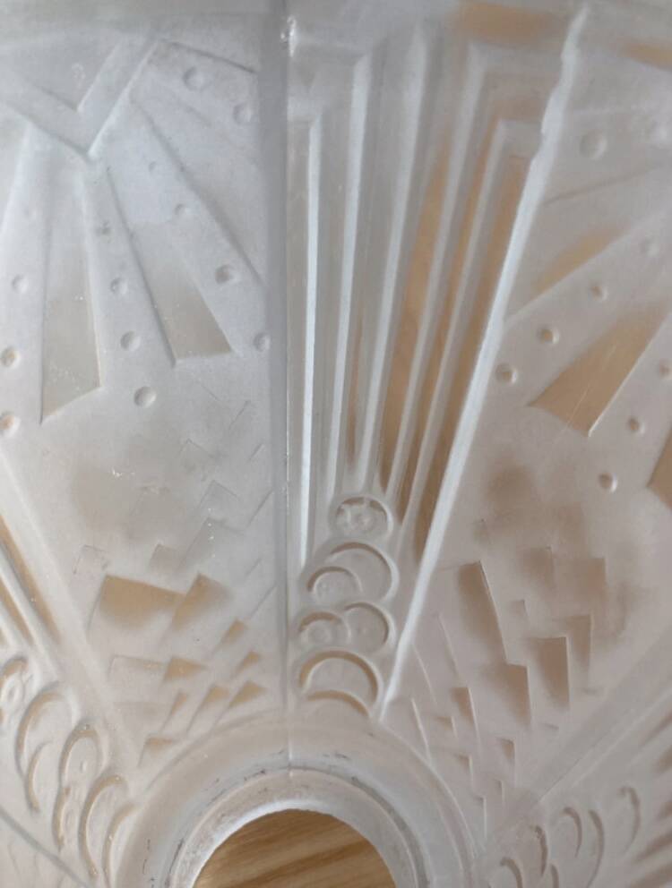 Pair of Art Deco Muller Brothers pendant lights