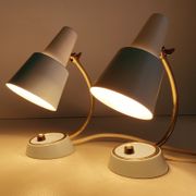 Pair of vintage table or bedside lamps, brass, 50s 60s