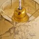 Vintage suspension in toile de jouy