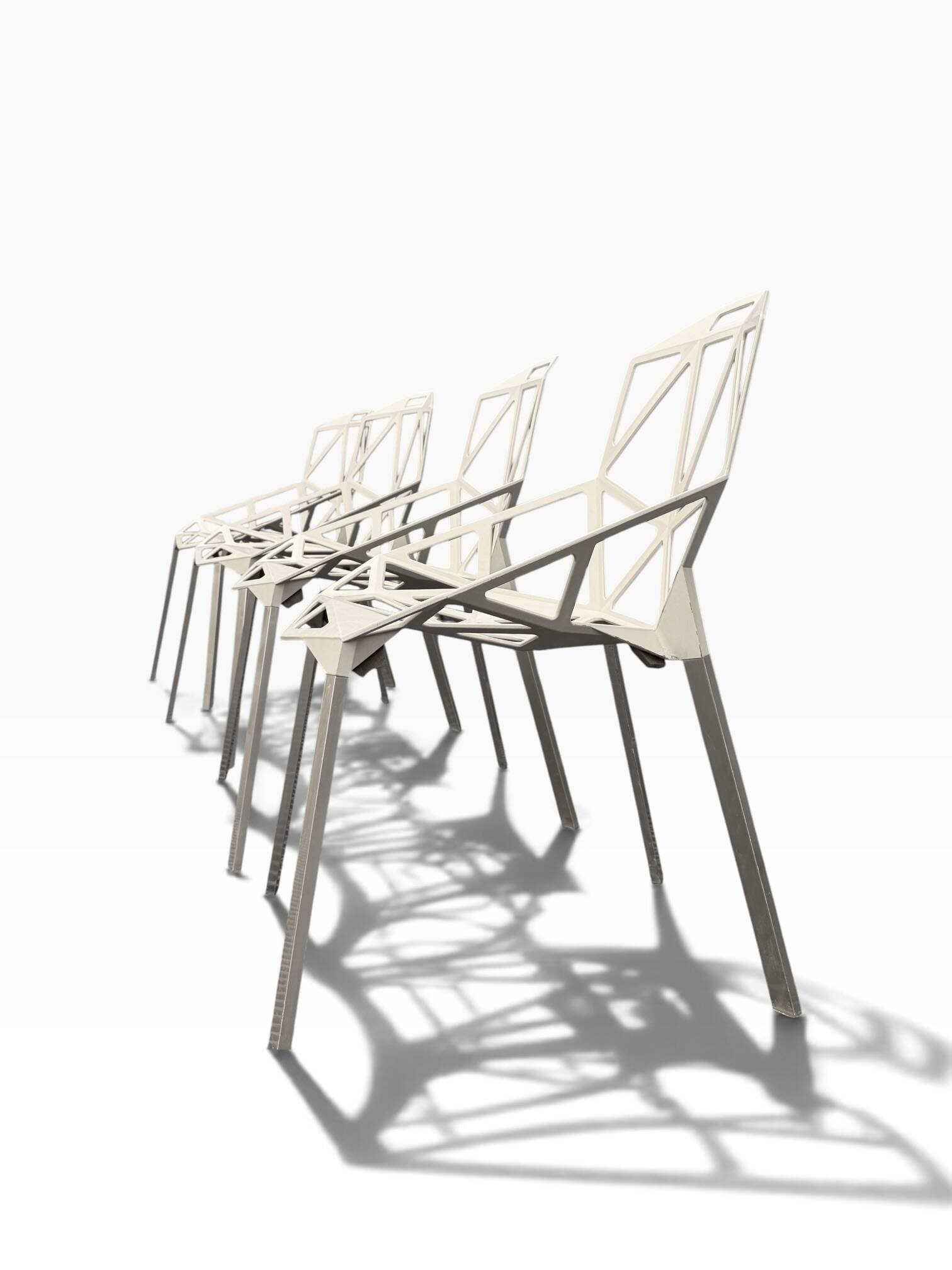 Pair of Chair One chairs — Konstantin Grcic for Magis, aluminium