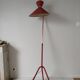 Scoubidou tripod floor lamp, Lunel style diabolo lampshade, 1950s