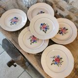 6 Assiettes à dessert Digoin Sarreguemines 9177
