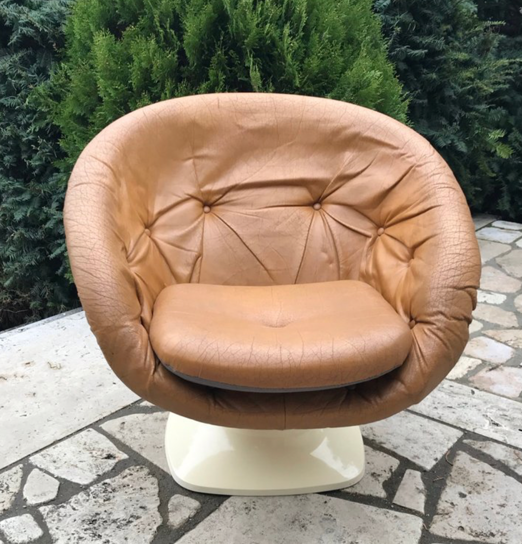 French Plastic Club Chair by Raphael Raffel, 1970s