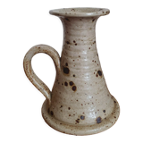 Speckled stoneware candle holder
