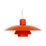 Red pendant light PH 4/3 by Poul Henningsen for Louis Poulsen. Denmark 1970s