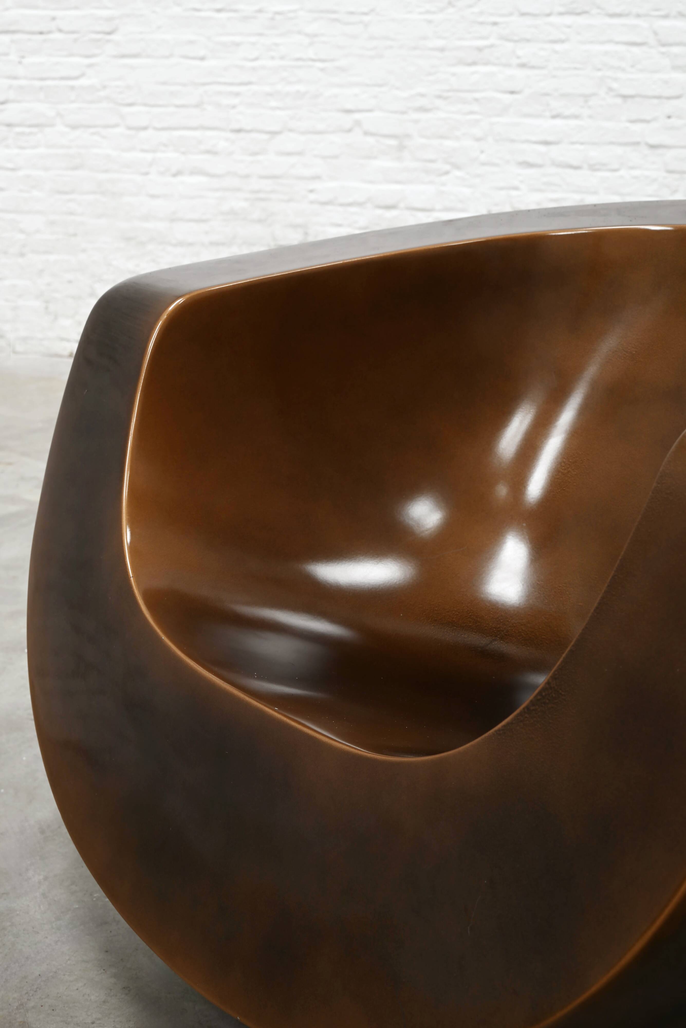 Moon Chair by Mike To, Sculptural Fiberglass Armchair, 2000s
