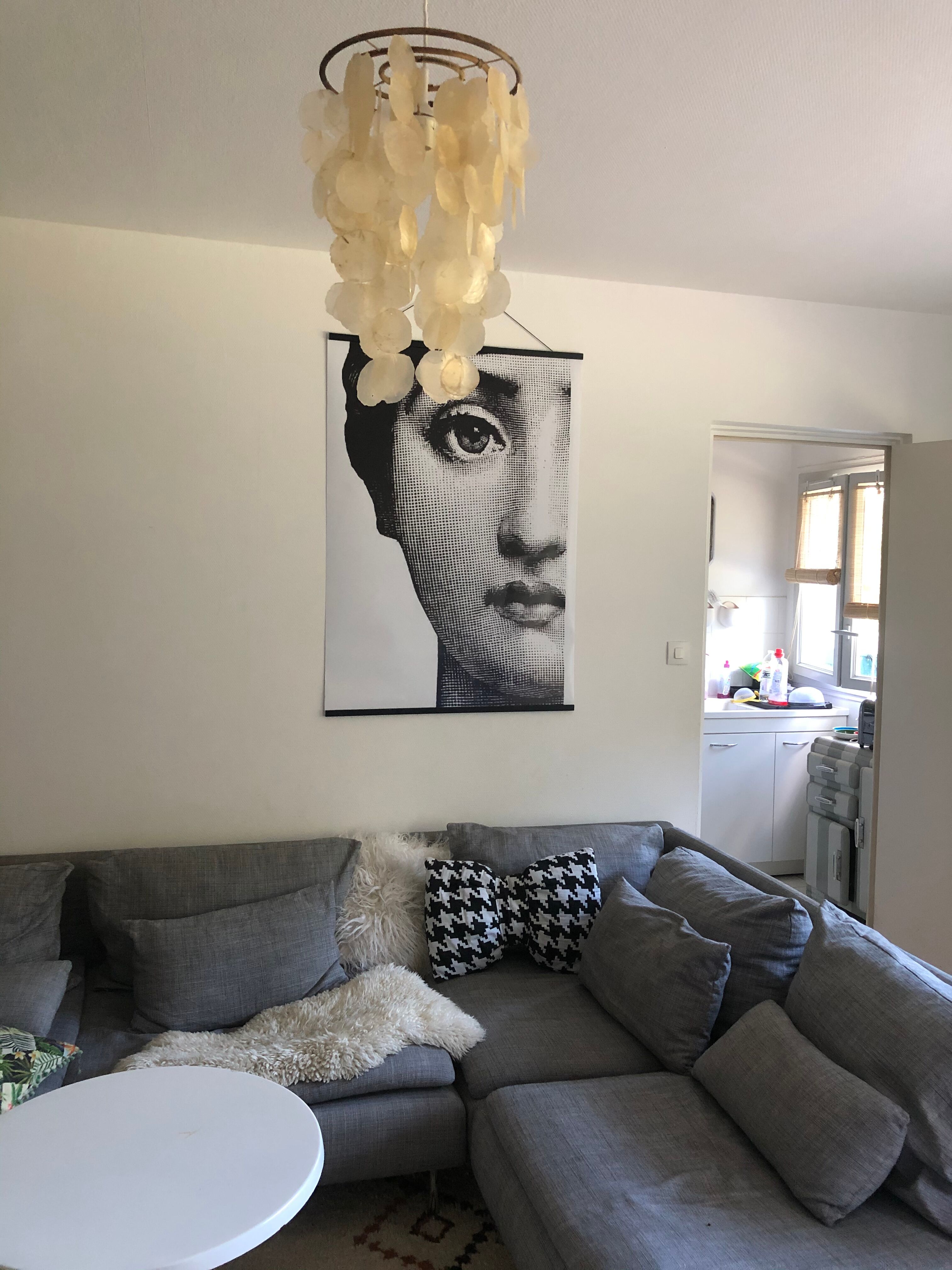 Hanging stamps in mother-of-pearl