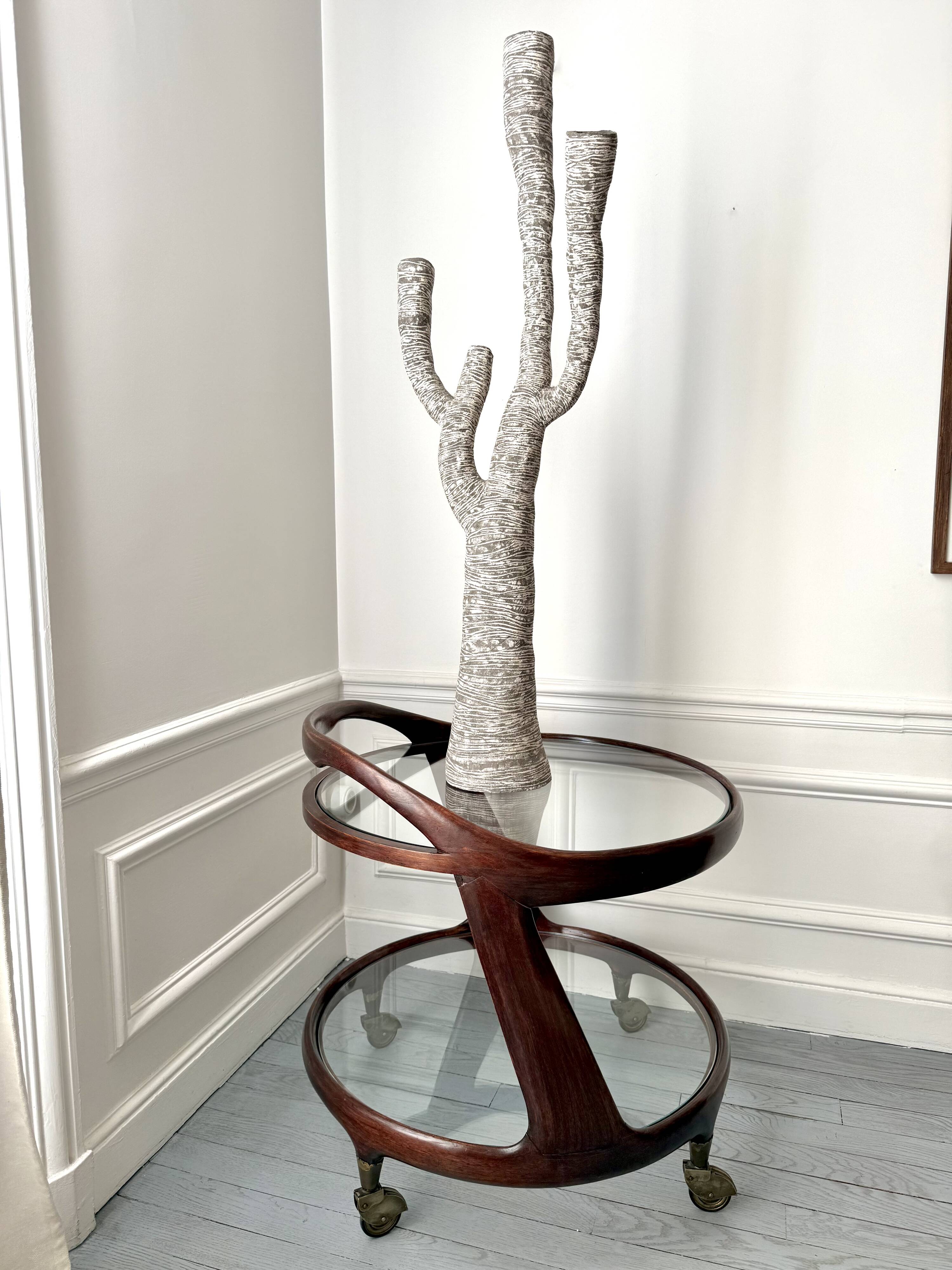 Cesare Lacca rolling coffee table service trolley