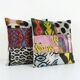 Set of 2 vintage ikat cushion covers 48x51 cm