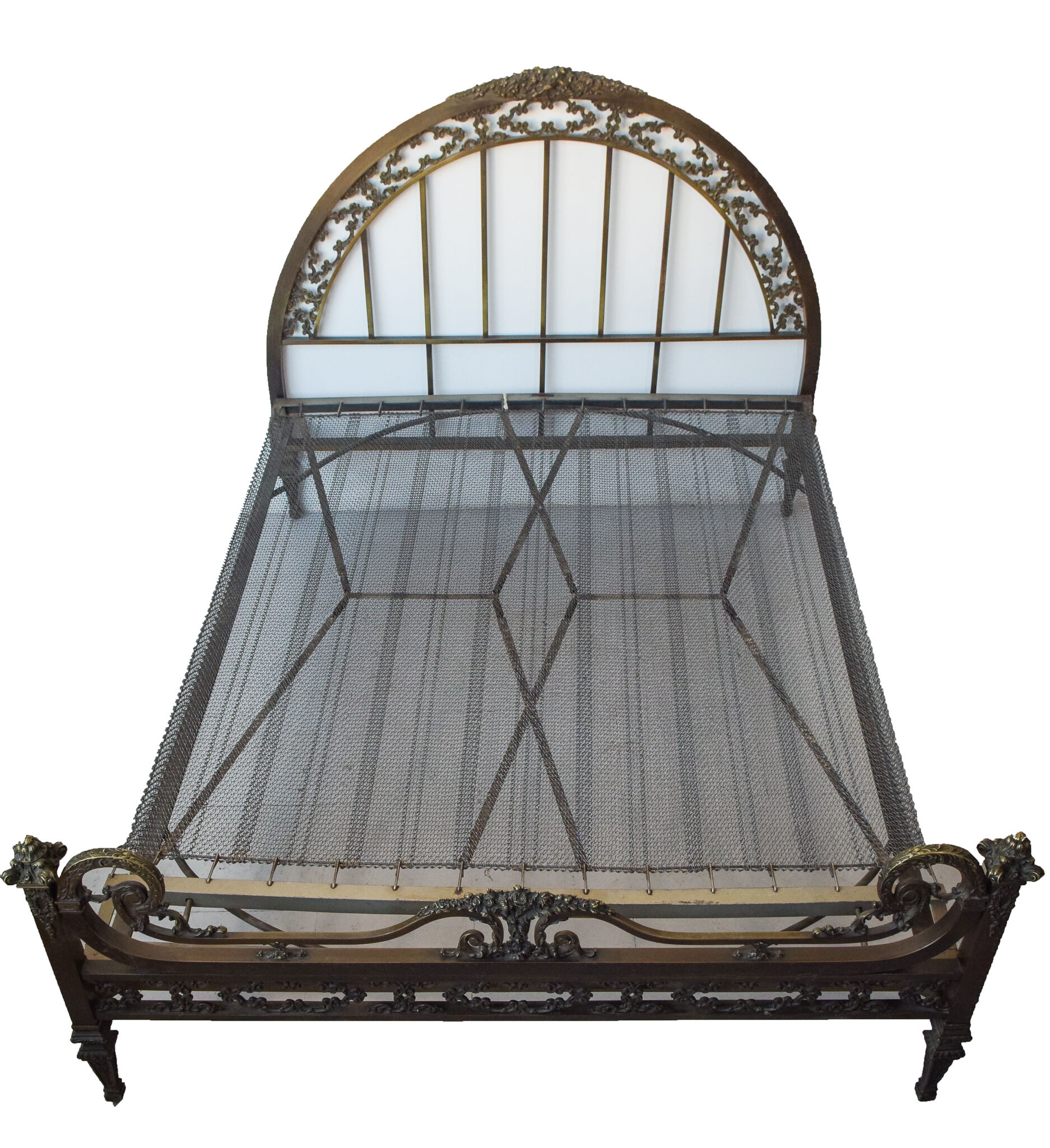 Exceptional decorative brass bed frame