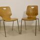 Pair of stackable chairs in Plywood plywood. Ref Leo.