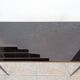 1960s metal and smoked glass coffee table