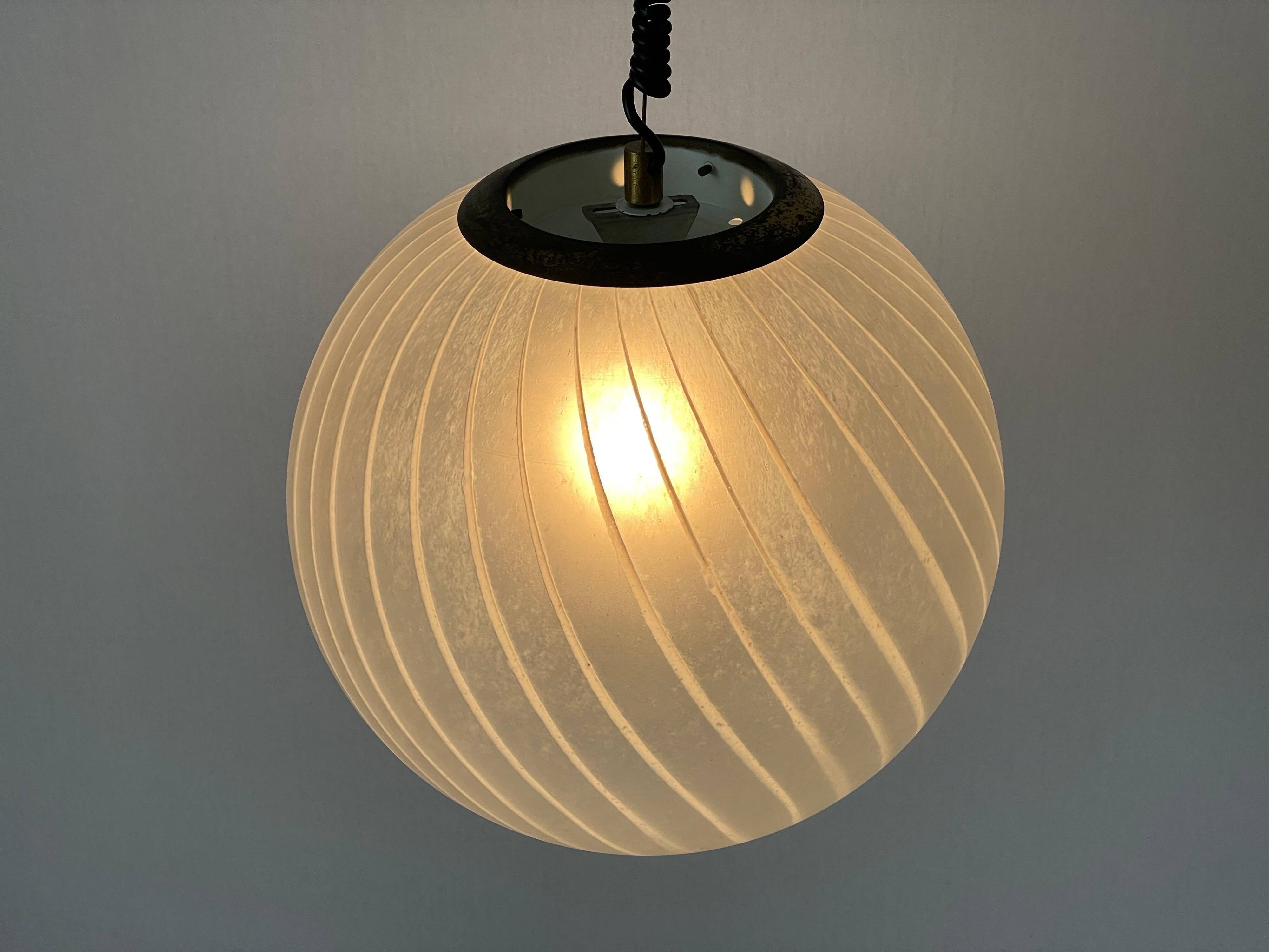 Italian suspended glass lamp Ball and Ball, 1960s, Italy
