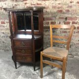 Louis XV-style extra furniture, marble top and 1920s brass gallery