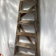 Wooden painter's stepladder in the middle of XX century foldable