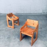 Set of Scandinavian Pine Side Chairs, Sweden, 1960s