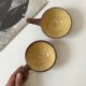 Set of ceres glazed ceramic ramekins, stoneware, france, 1960