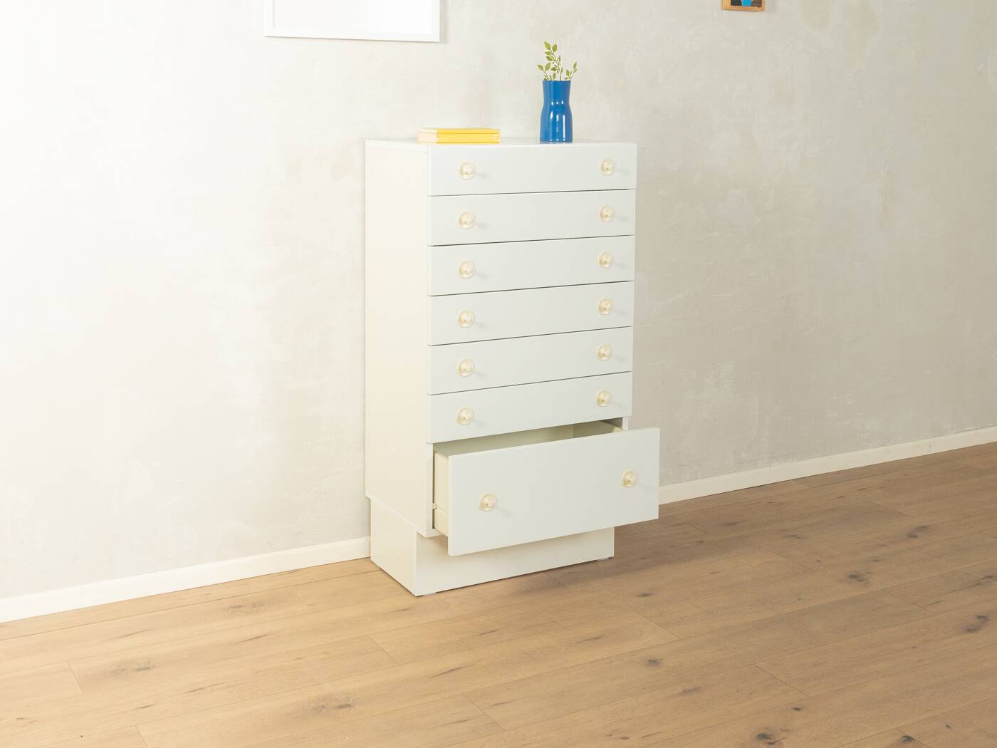 Expressive chest of drawers by interlübke, 1960s, white, seven drawers