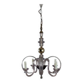 Lustre ancien en verre soufflé de Venise, Italie, XXe siècle