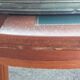 High table old hot water bottle Louis XVI style with marble top