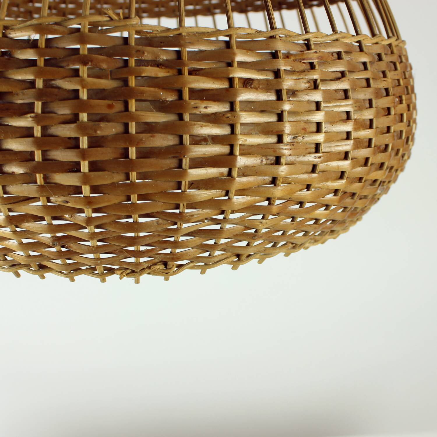 Vintage rattan ceiling light, Czechoslovakia 1960s