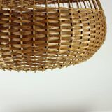 Vintage rattan ceiling light, Czechoslovakia 1960s