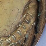 A. Marionnet Art Nouveau centerpiece gilt bronze, signed 41x30 cm C