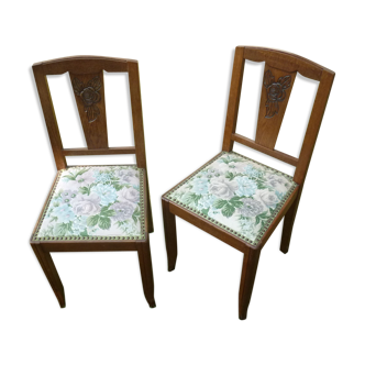 Lot de 2 chaises années 40
