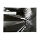 Photograph black and white silver print circa 1970 metro corridor